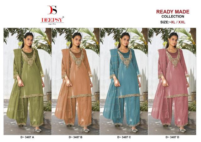 Deepsy suits D-3487 ready to wear collcetion designer salwar suits wholesalers kolkata